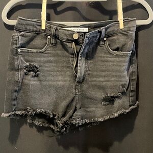 Celebrity Pink Black Distressed Jean Shorts